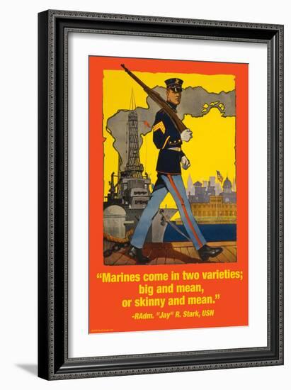 Marines Come in Two Varieties-Wilbur Pierce-Framed Art Print