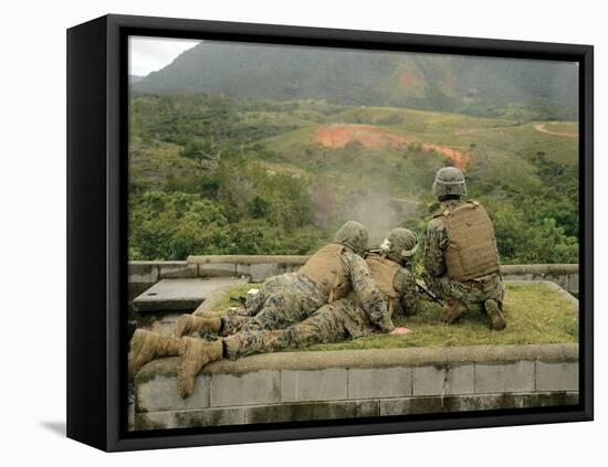 Marines Engage Unknown-Distance Targets at Camp Schwab, Japan-Stocktrek Images-Framed Premier Image Canvas