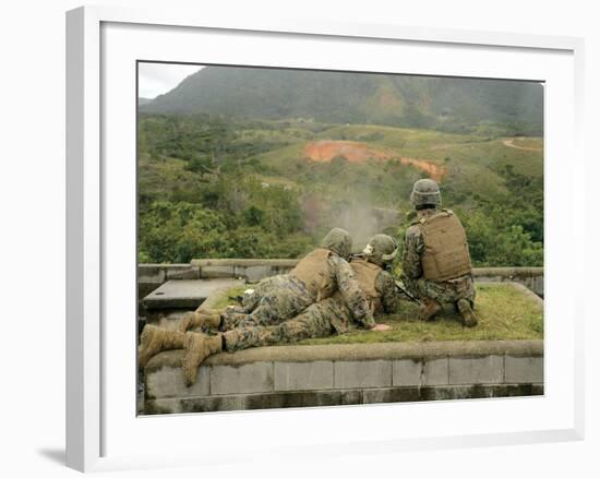 Marines Engage Unknown-Distance Targets at Camp Schwab, Japan-Stocktrek Images-Framed Photographic Print