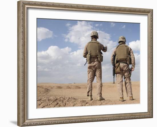 Marines Scan the Horizon for Insurgent Activity During a Security Patrol-Stocktrek Images-Framed Photographic Print