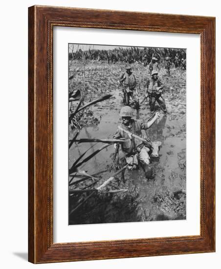 Marines Searching for Viet Cong in the Delta-null-Framed Photographic Print