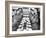 Marines Standing at Attention, before Eating, in the Mess Hall-null-Framed Photographic Print