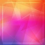 Abstract Orange Pink Background with Shining White Lines and Frame-marinini-Framed Art Print