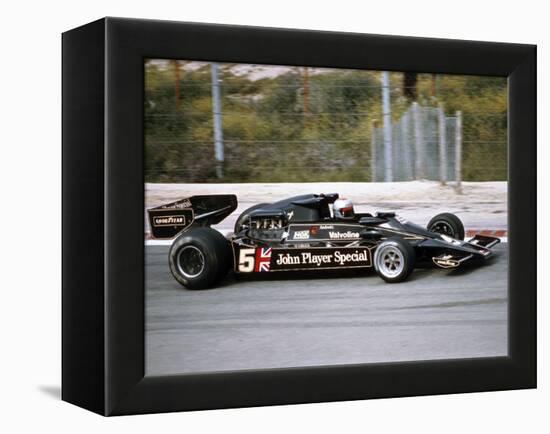 Mario Andretti Racing a Jps Lotus-Cosworth 78, Spanish Grand Prix, Jarama, Spain, 1977-null-Framed Premier Image Canvas