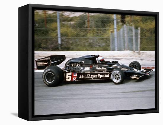 Mario Andretti Racing a Jps Lotus-Cosworth 78, Spanish Grand Prix, Jarama, Spain, 1977-null-Framed Premier Image Canvas