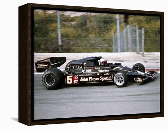 Mario Andretti Racing a Jps Lotus-Cosworth 78, Spanish Grand Prix, Jarama, Spain, 1977-null-Framed Premier Image Canvas