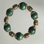 Malachite Bracelet with Gold and Silver Elements. Part of Parure Together with Waist Necklace-Mario Buccellati-Giclee Print