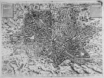 Map of Rome, 1579-Mario Cartaro-Framed Premier Image Canvas