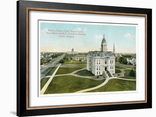 Marion County Courthouse, Salem, Oregon-null-Framed Art Print