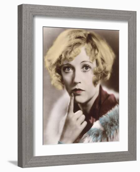 Marion Davies American Film Actress with a Questioning Look on Her Face-null-Framed Photographic Print