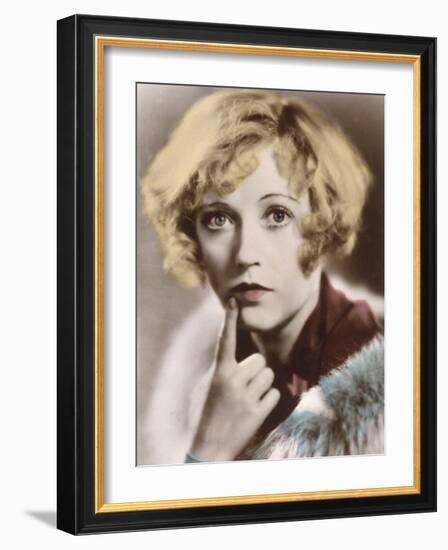 Marion Davies American Film Actress with a Questioning Look on Her Face-null-Framed Photographic Print