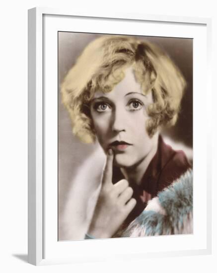 Marion Davies American Film Actress with a Questioning Look on Her Face-null-Framed Photographic Print