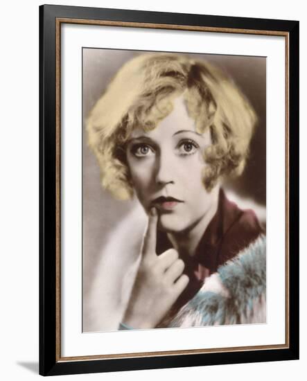 Marion Davies American Film Actress with a Questioning Look on Her Face-null-Framed Photographic Print