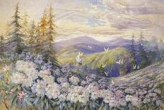 Rhododendrons and Butterflies-Marion Ellis Rowan-Premier Image Canvas