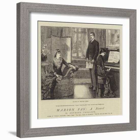 Marion Fay, a Novel-William Small-Framed Giclee Print