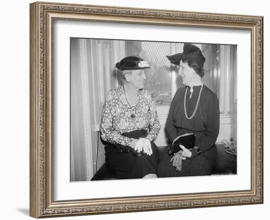 Marion Glass Banister and Nellie Tayloe Ross, 1938-Harris & Ewing-Framed Photographic Print