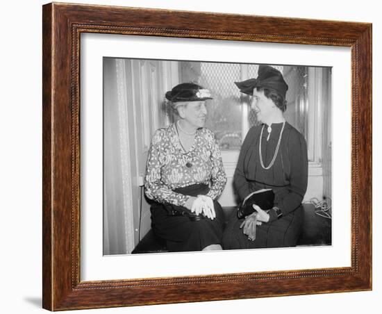 Marion Glass Banister and Nellie Tayloe Ross, 1938-Harris & Ewing-Framed Photographic Print