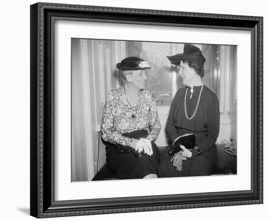 Marion Glass Banister and Nellie Tayloe Ross, 1938-Harris & Ewing-Framed Photographic Print