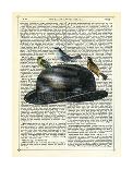 Bowler Hat with Birds-Marion Mcconaghie-Art Print