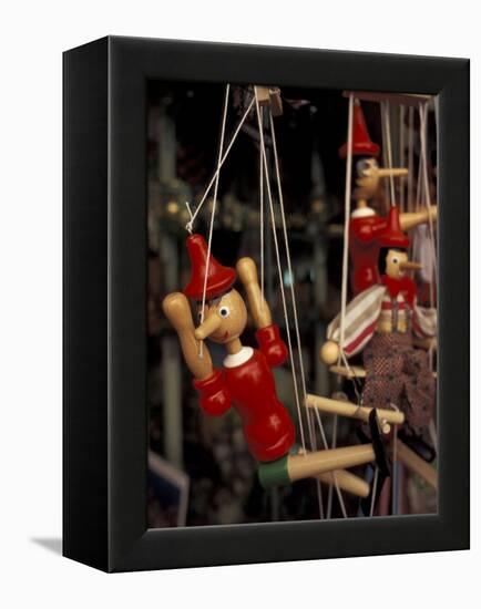 Marionette, Pinocchio Puppet, Taormina, Sicily, Italy-Connie Ricca-Framed Premier Image Canvas