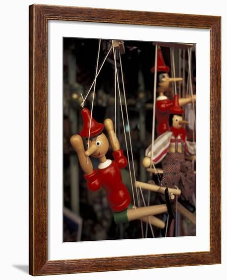 Marionette, Pinocchio Puppet, Taormina, Sicily, Italy-Connie Ricca-Framed Photographic Print