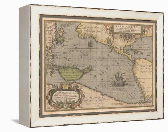 Maris Pacifici (From Theatrum Orbis Terraru), 1595-Abraham Ortelius-Framed Premier Image Canvas