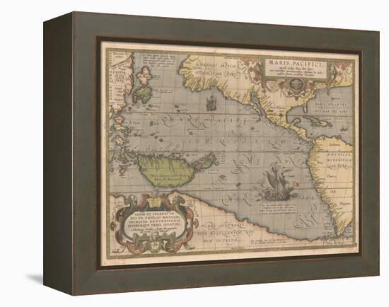 Maris Pacifici (From Theatrum Orbis Terraru), 1595-Abraham Ortelius-Framed Premier Image Canvas