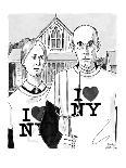 Grant Woods' 'American Gothic' couple dressed in I Love NY t-shirts. - New Yorker Cartoon-Marisa Acocella Marchetto-Premium Giclee Print