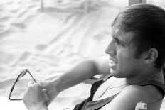 Adriano Celentano with the Guitar at the Beach-Marisa Rastellini-Photographic Print