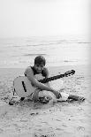 Adriano Celentano with the Guitar at the Beach-Marisa Rastellini-Framed Photographic Print
