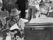 Giancarlo Giannini and Luchino Visconti on the Set of the Innocent-Marisa Rastellini-Photographic Print