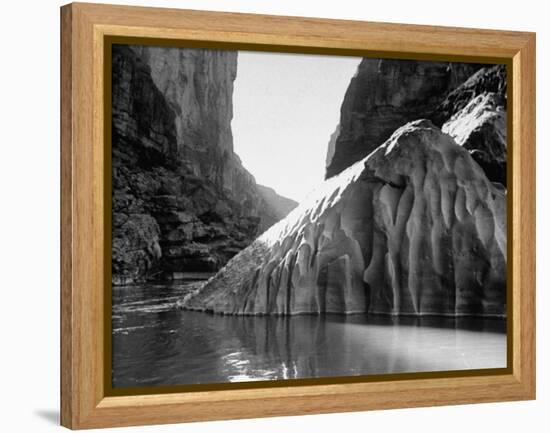 Mariscal Canyon, with Steep, Jagged Walls Rising Sharply from River, at Big Bend National Park-Myron Davis-Framed Premier Image Canvas