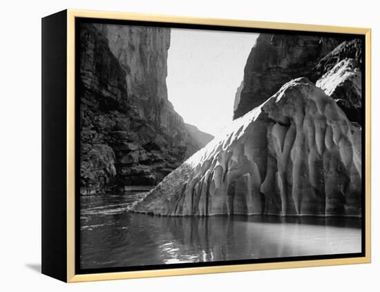 Mariscal Canyon, with Steep, Jagged Walls Rising Sharply from River, at Big Bend National Park-Myron Davis-Framed Premier Image Canvas