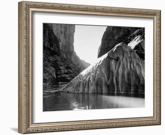 Mariscal Canyon, with Steep, Jagged Walls Rising Sharply from River, at Big Bend National Park-Myron Davis-Framed Photographic Print