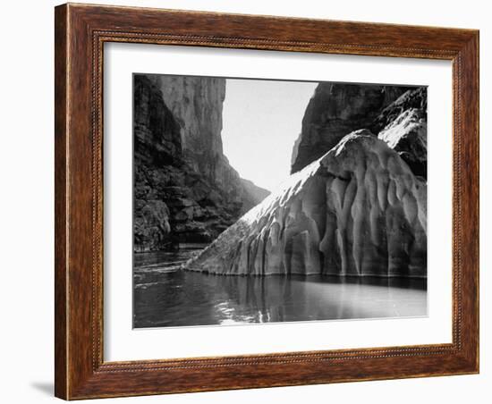 Mariscal Canyon, with Steep, Jagged Walls Rising Sharply from River, at Big Bend National Park-Myron Davis-Framed Photographic Print