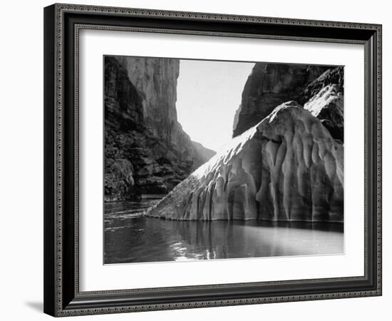 Mariscal Canyon, with Steep, Jagged Walls Rising Sharply from River, at Big Bend National Park-Myron Davis-Framed Photographic Print