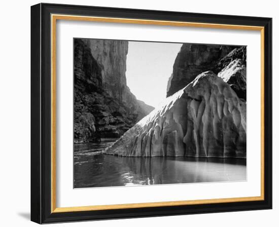 Mariscal Canyon, with Steep, Jagged Walls Rising Sharply from River, at Big Bend National Park-Myron Davis-Framed Photographic Print