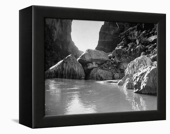 Mariscal Canyon, with Steep, Jagged Walls Rising Sharply from River, at Big Bend National Park-Myron Davis-Framed Premier Image Canvas