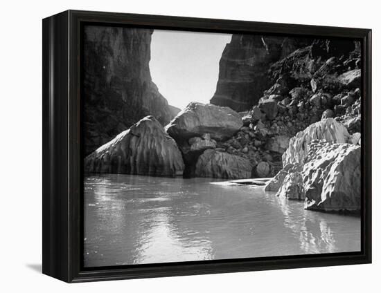 Mariscal Canyon, with Steep, Jagged Walls Rising Sharply from River, at Big Bend National Park-Myron Davis-Framed Premier Image Canvas