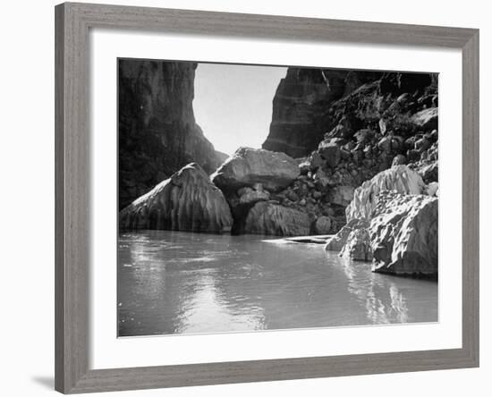 Mariscal Canyon, with Steep, Jagged Walls Rising Sharply from River, at Big Bend National Park-Myron Davis-Framed Photographic Print
