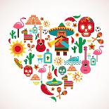 Mexico Love - Heart With Set Ofs-Marish-Art Print
