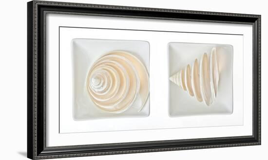 Maritime Still Life in White-Uwe Merkel-Framed Photographic Print