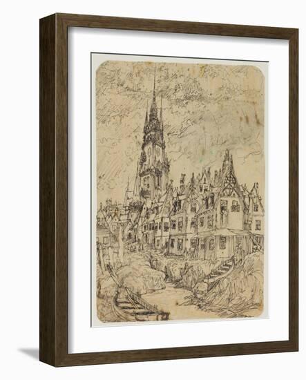 Maritime Village-Rodolphe Bresdin-Framed Giclee Print