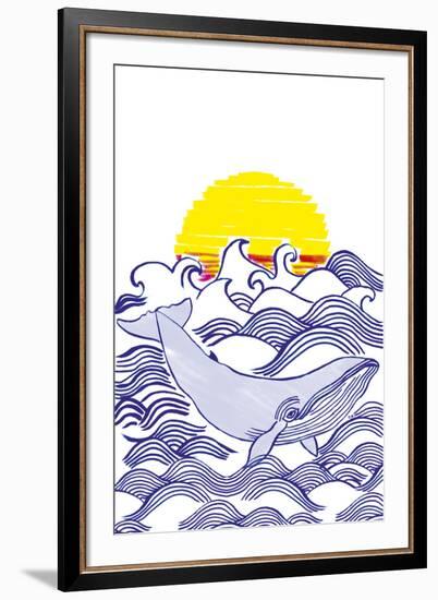 Maritime Whale-Emilie Ramon-Framed Giclee Print