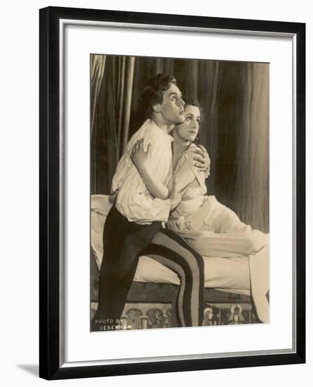 Marius Goring British Actor of Stage and Screen in the Role of Romeo with Peggy Ashcroft as Juliet-Debenham-Framed Photographic Print