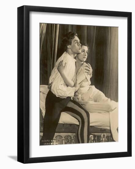 Marius Goring British Actor of Stage and Screen in the Role of Romeo with Peggy Ashcroft as Juliet-Debenham-Framed Photographic Print
