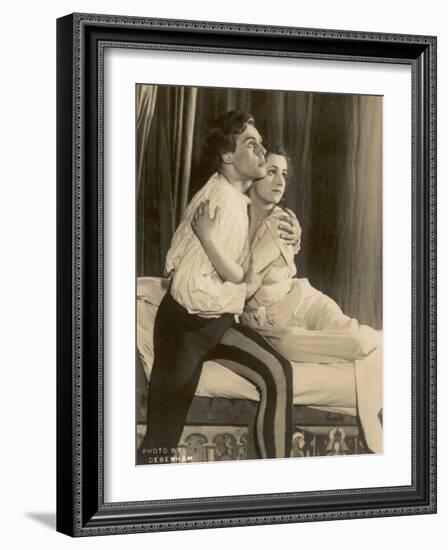 Marius Goring British Actor of Stage and Screen in the Role of Romeo with Peggy Ashcroft as Juliet-Debenham-Framed Photographic Print