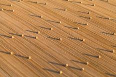 Aerial View of Harvest Fields with Combine in Poland-Mariusz Szczygiel-Photographic Print