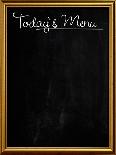 Happy Valentine's Day Chalkboard with Love Message and Red Heart in Corner-MarjanCermelj-Art Print