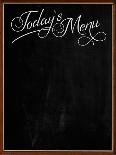 Wooden Picture Frame Chalkboard Blackboard Used as Today's Menu-MarjanCermelj-Art Print